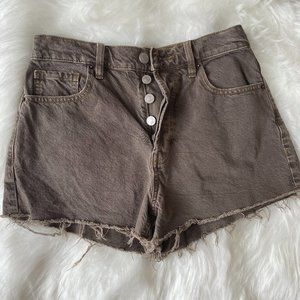 size 26 | pac sun - vintage high-rise brown shorts